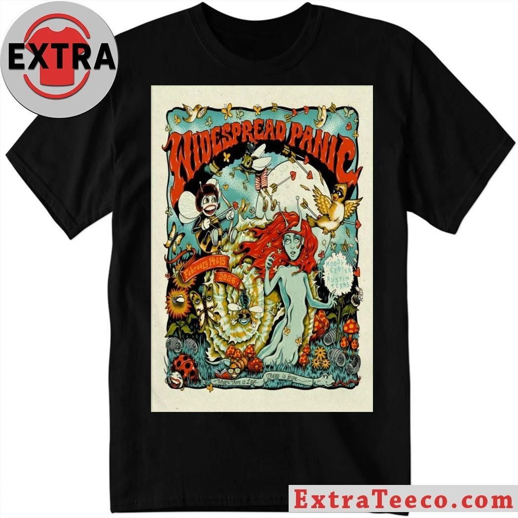 Widespread Panic Moody Center Austin TX Feb 14-15 2026 Poster Shirt Unisex T-shirt, Sweatshirt, Hoodie, Long Sleeve Tee - T-Shirt, Sweatshirt, Hoodie