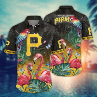 Pittsburgh Pirates Flamingo Paradise Hawaiian Shirt Unisex T-shirt, Sweatshirt, Hoodie, Long Sleeve Tee - T-Shirt, Sweatshirt, Hoodie