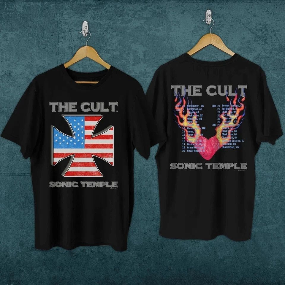 Vintage 80's The CULT Sonic Temple 1989 Concert Tour T-Shirt Unisex T-shirt, Sweatshirt, Hoodie, Long Sleeve Tee - T-Shirt, Sweatshirt, Hoodie