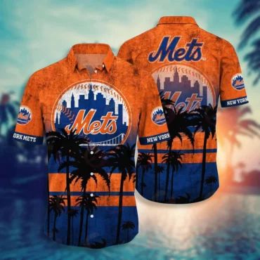 New York Mets All-American Hawaiian Shirt Unisex T-shirt, Sweatshirt, Hoodie, Long Sleeve Tee - T-Shirt, Sweatshirt, Hoodie