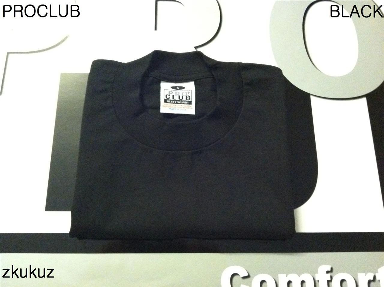 6 NEW PROCLUB HEAVY WEIGHT T-SHIRT BLACK PLAIN PRO CLUB BLANK S-7XL 6PC Unisex T-shirt, Sweatshirt, Hoodie, Long Sleeve Tee - T-Shirt, Sweatshirt, Hoodie