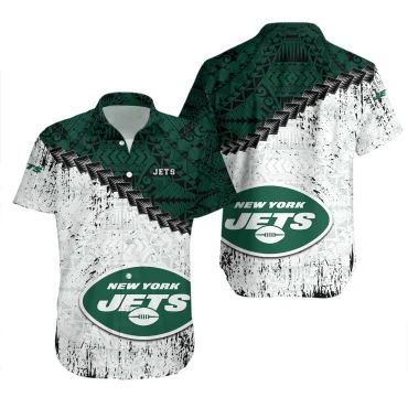 New York Jets Tribal Legacy Hawaiian Shirt Unisex T-shirt, Sweatshirt, Hoodie, Long Sleeve Tee - T-Shirt, Sweatshirt, Hoodie