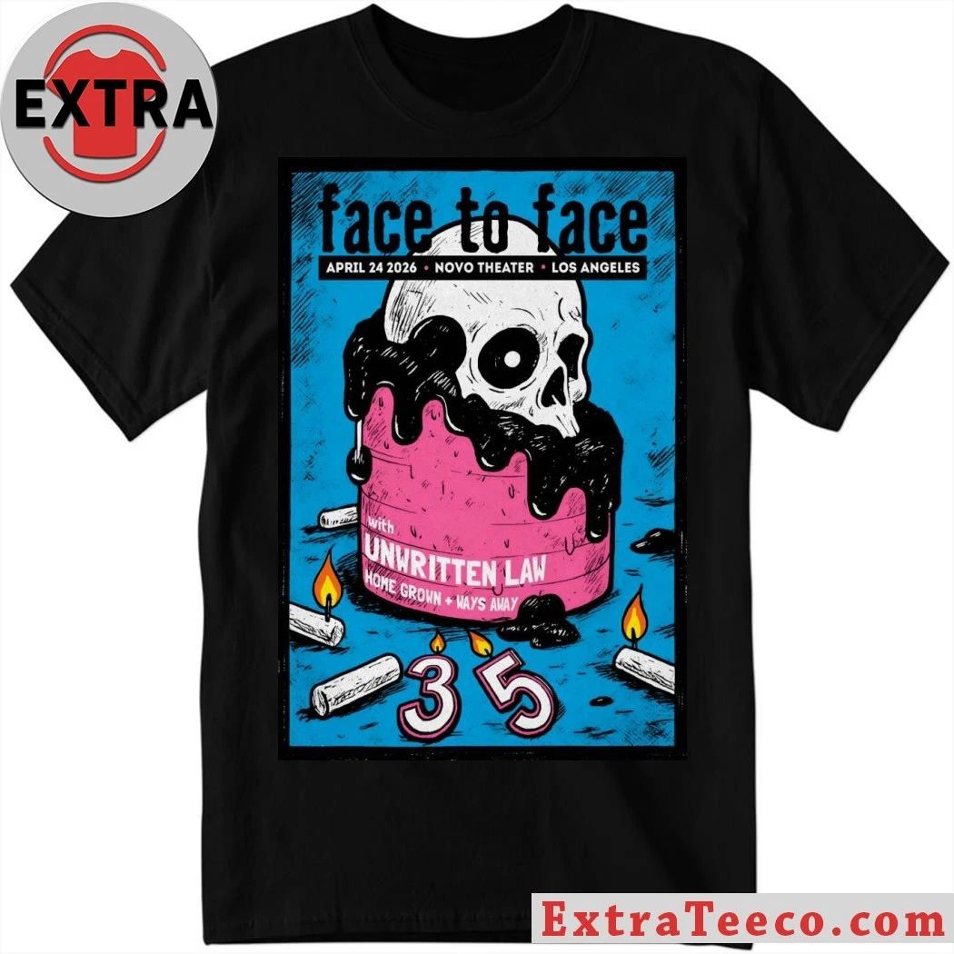Face To Face Apr 24 2026 In Los Angeles CA Poster Shirt Unisex T-shirt, Sweatshirt, Hoodie, Long Sleeve Tee - T-Shirt, Sweatshirt, Hoodie