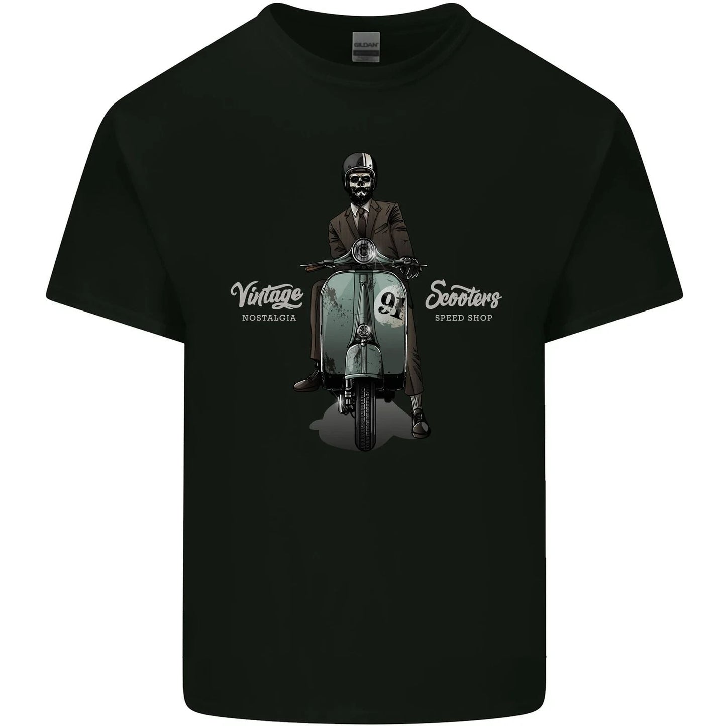 Vintage Scooters Nostalgia Speed Shop Mens Cotton T-Shirt Tee Top Unisex T-shirt, Sweatshirt, Hoodie, Long Sleeve Tee - T-Shirt, Sweatshirt, Hoodie