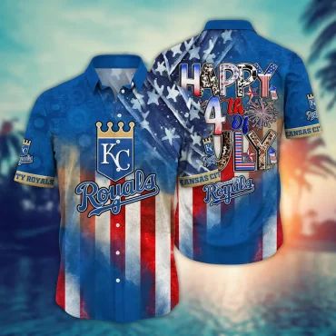 Kansas City Royals 4th of July Celebration Hawaiian Shirt Unisex T-shirt, Sweatshirt, Hoodie, Long Sleeve Tee - T-Shirt, Sweatshirt, Hoodie