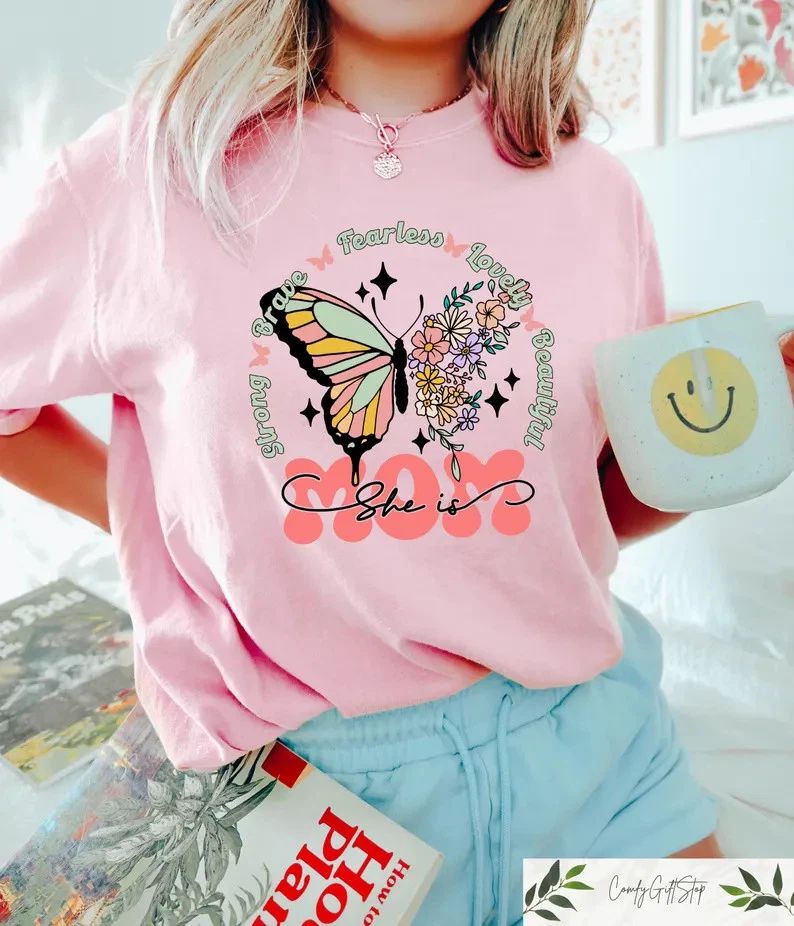 Floral Mom Comfort Tee Cute Mother Flower Gift Unisex T-shirt, Sweatshirt, Hoodie, Long Sleeve Tee - T-Shirt, Sweatshirt, Hoodie