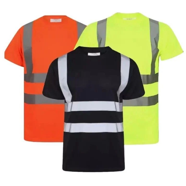Hi Viz Visibility T Shirt Safety Work High Vis Two Tone Short Sleeve Crew Neck Unisex T-shirt, Sweatshirt, Hoodie, Long Sleeve Tee - T-Shirt, Sweatshirt, Hoodie