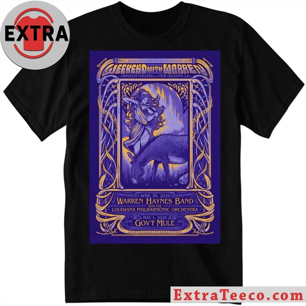Weekend With Warren Apr 30-May 1 2026 Orpheum Theater in New Orleans LA Poster Shirt Unisex T-shirt, Sweatshirt, Hoodie, Long Sleeve Tee - T-Shirt, Sweatshirt, Hoodie