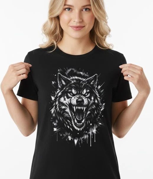 Snarling Wolf Shirt Men Angry Wolf Graphic Tee Gift For Biker Animal Lover Unisex T-shirt, Sweatshirt, Hoodie, Long Sleeve Tee - T-Shirt, Sweatshirt, Hoodie