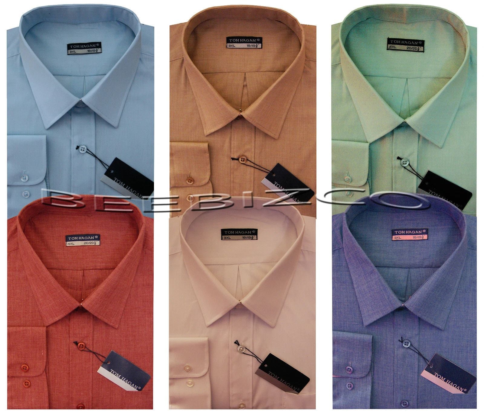 Long Sleeve Shirt Plain King Size Formal Casual Button Up w/ Pocket by Tom Hagan Unisex T-shirt, Sweatshirt, Hoodie, Long Sleeve Tee - T-Shirt, Sweatshirt, Hoodie