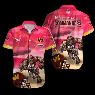 Washington Commanders Gridiron Warrior Hawaiian Shirt Unisex T-shirt, Sweatshirt, Hoodie, Long Sleeve Tee - T-Shirt, Sweatshirt, Hoodie