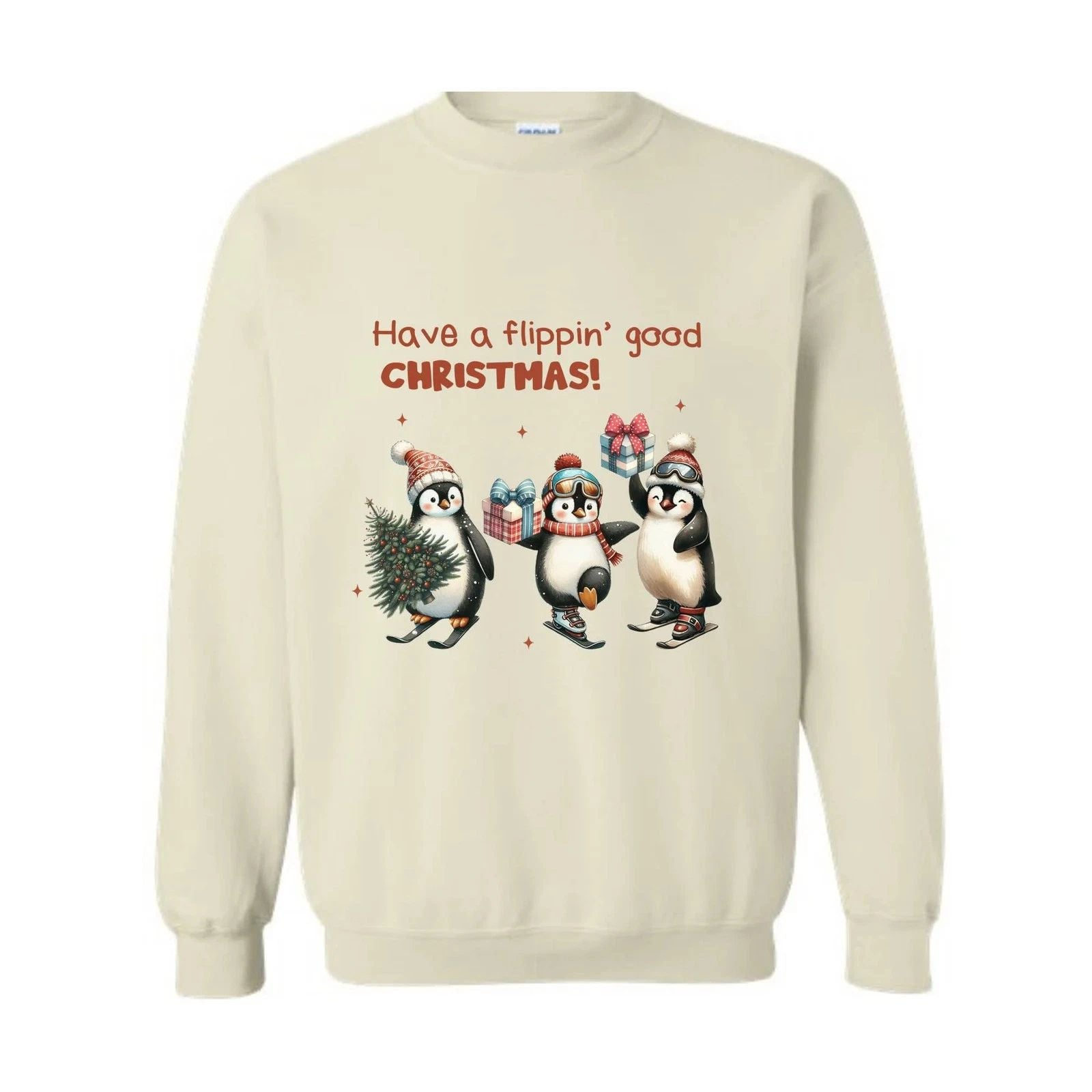 Have a Flippin' Good Christmas Penguins Sweatshirt, Cute Penguin Christmas Sweat Unisex T-shirt, Sweatshirt, Hoodie, Long Sleeve Tee - T-Shirt, Sweatshirt, Hoodie