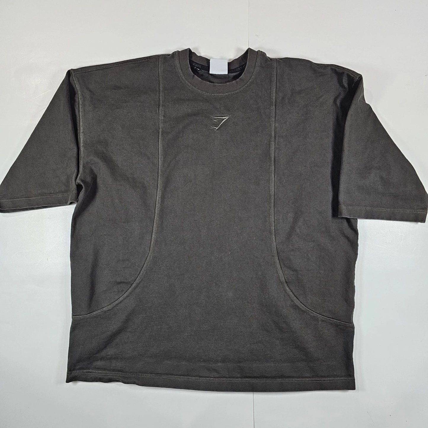 Gym Shark Mens Heritage Washed Oversized T-Shirt Size Medium Dark Gray Pre-owned Unisex T-shirt, Sweatshirt, Hoodie, Long Sleeve Tee - T-Shirt, Sweatshirt, Hoodie