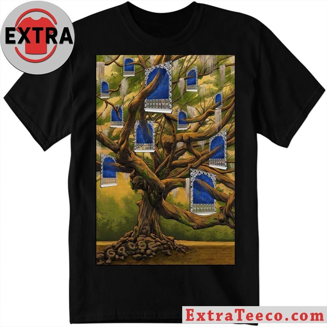 4 21-22 2026 Goose Saenger Theatre, New Orleans Poster Shirt Unisex T-shirt, Sweatshirt, Hoodie, Long Sleeve Tee - T-Shirt, Sweatshirt, Hoodie