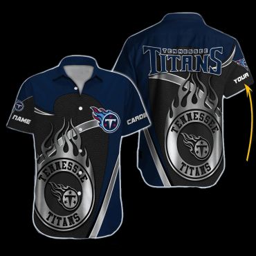 Tennessee Titans Hibiscus Blitz Hawaiian Shirt Unisex T-shirt, Sweatshirt, Hoodie, Long Sleeve Tee - T-Shirt, Sweatshirt, Hoodie