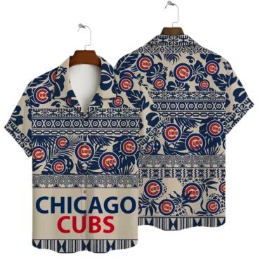 Chicago Cubs Tribal Pattern Hawaiian Shirt Unisex T-shirt, Sweatshirt, Hoodie, Long Sleeve Tee - T-Shirt, Sweatshirt, Hoodie