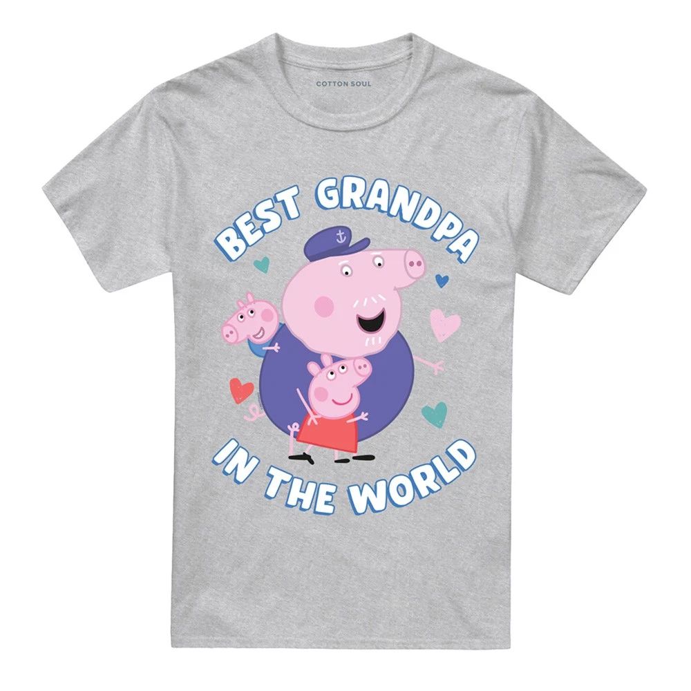Peppa Pig Best Grandpa In The World T-Shirt S-5XL, Heather Grey Unisex T-shirt, Sweatshirt, Hoodie, Long Sleeve Tee - T-Shirt, Sweatshirt, Hoodie
