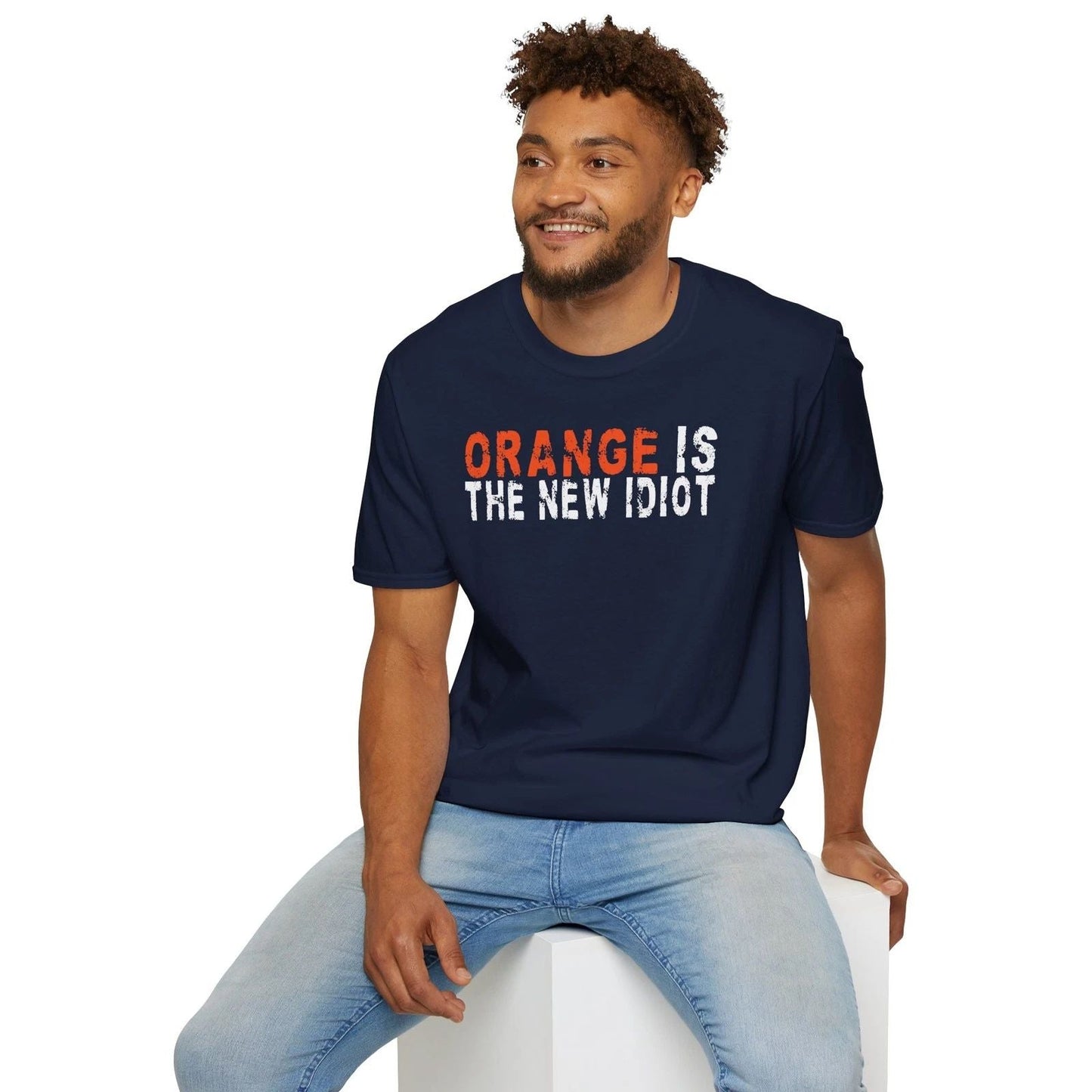 Orange Is The New Idiot T-shirt Funny Anti Trump Gift FDT Protest Unisex S-3XL Unisex T-shirt, Sweatshirt, Hoodie, Long Sleeve Tee - T-Shirt, Sweatshirt, Hoodie