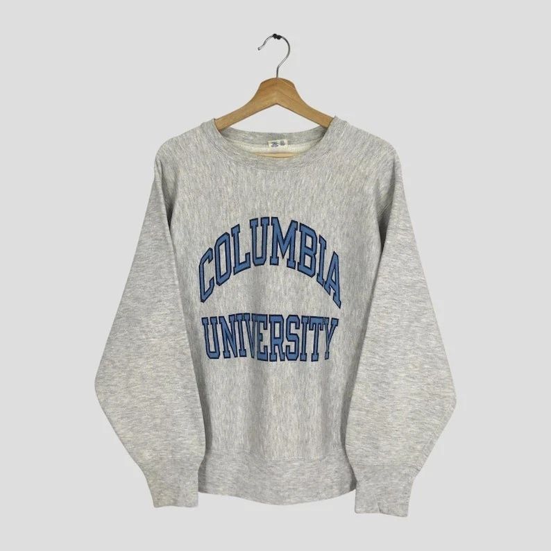 Vintage 90s Columbia University Grey Sweatshirt T-Shirt, Sweatshirt & Hoodie Unisex T-shirt, Sweatshirt, Hoodie, Long Sleeve Tee - T-Shirt, Sweatshirt, Hoodie