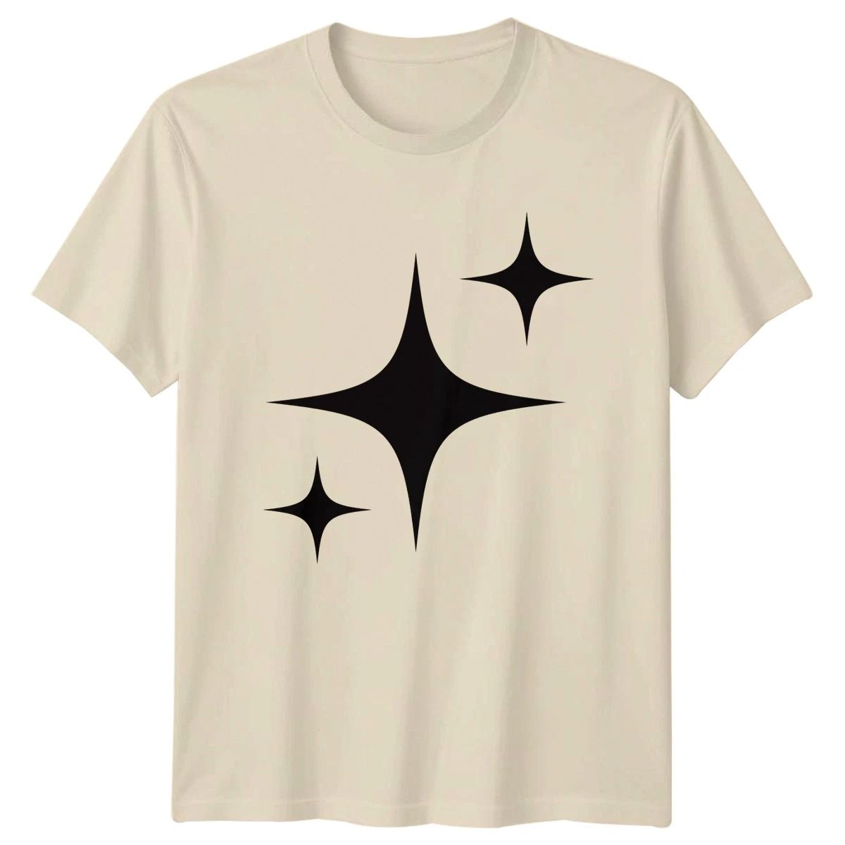 Simple Geometric Black Sparkle Icon T-Shirt Minimalist Shine Novelty Birthday Unisex T-shirt, Sweatshirt, Hoodie, Long Sleeve Tee - T-Shirt, Sweatshirt, Hoodie