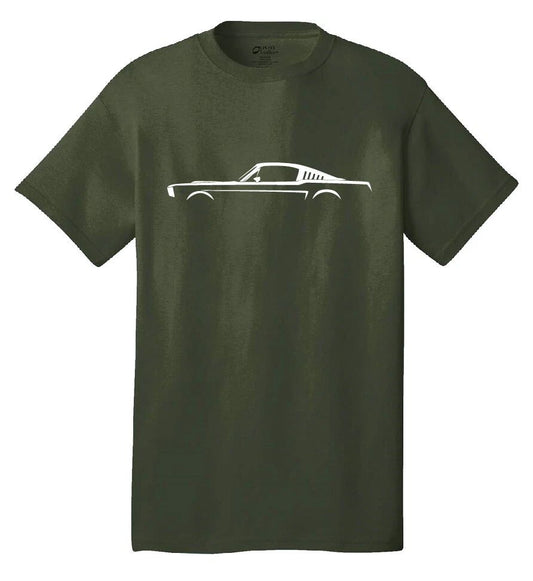 1965-66 Ford Mustang Silhouette t-shirt Classic Muscle Cars Racing Fastback 302 Unisex T-shirt, Sweatshirt, Hoodie, Long Sleeve Tee - T-Shirt, Sweatshirt, Hoodie