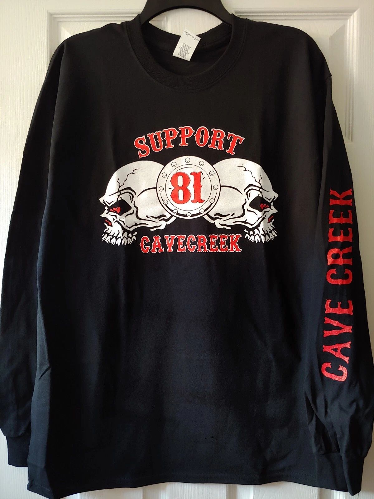 Hells Angels Cave Creek Support 81- Mens - 2SKULLS Long Sleeved Black T-Shirt Unisex T-shirt, Sweatshirt, Hoodie, Long Sleeve Tee - T-Shirt, Sweatshirt, Hoodie