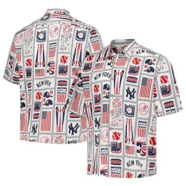 New York Yankees Americana Celebration Hawaiian Shirt Unisex T-shirt, Sweatshirt, Hoodie, Long Sleeve Tee - T-Shirt, Sweatshirt, Hoodie