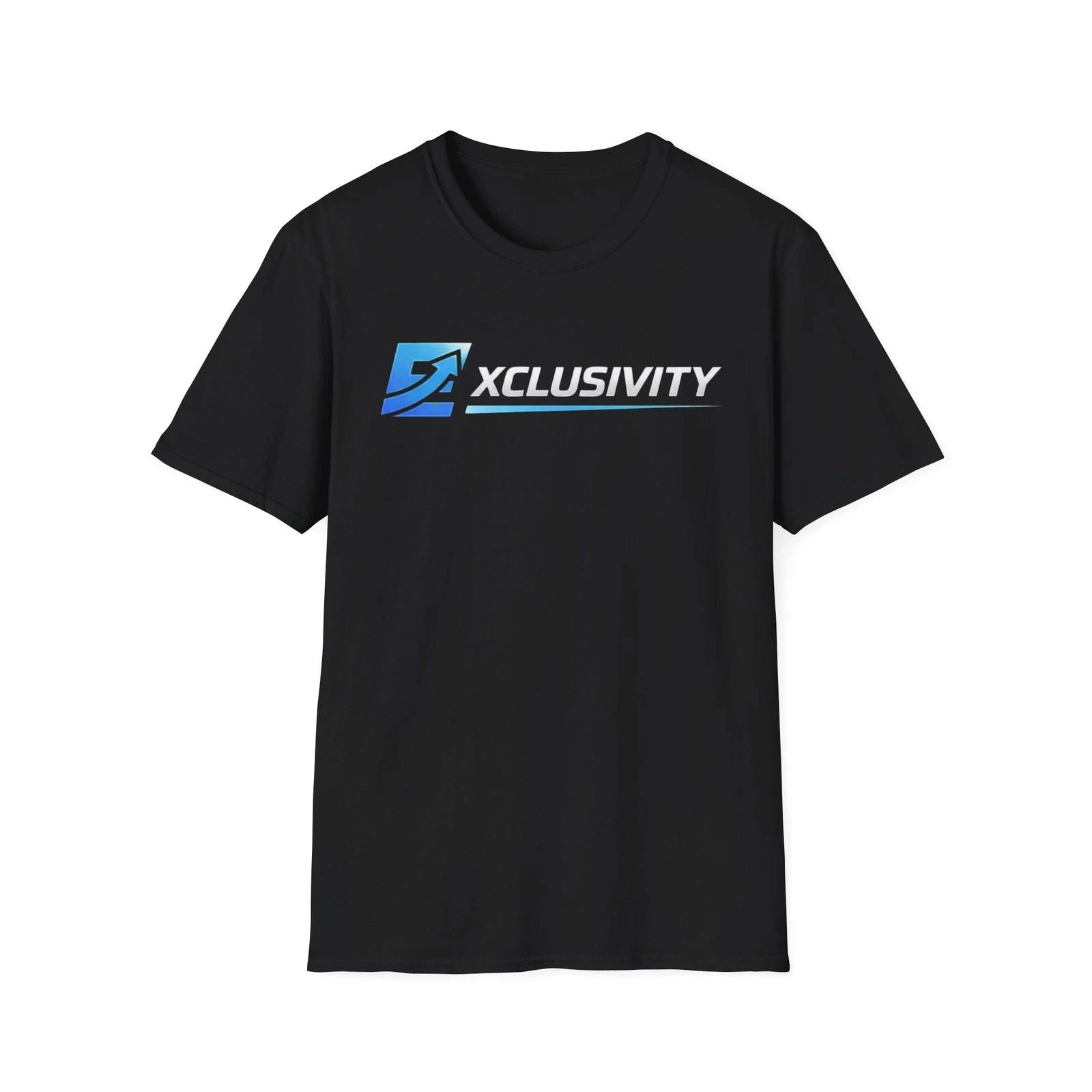 Xclusivity Logo T-Shirt | Blue Gradient Graphic Tee Unisex T-shirt, Sweatshirt, Hoodie, Long Sleeve Tee - T-Shirt, Sweatshirt, Hoodie