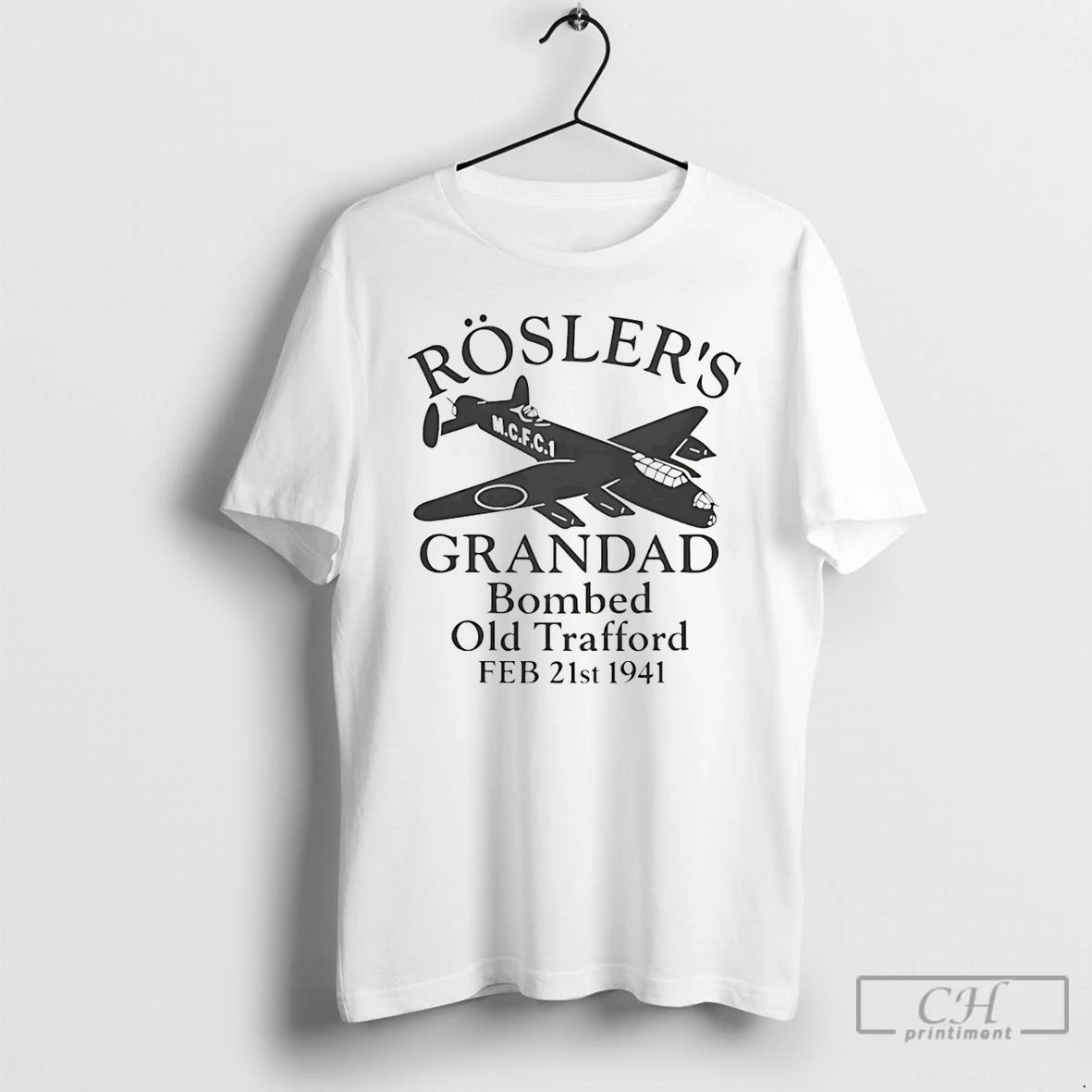 Premium Roslers Grandad Bombed Old Trafford 1941 T Shirts Unisex T-shirt, Sweatshirt, Hoodie, Long Sleeve Tee - T-Shirt, Sweatshirt, Hoodie