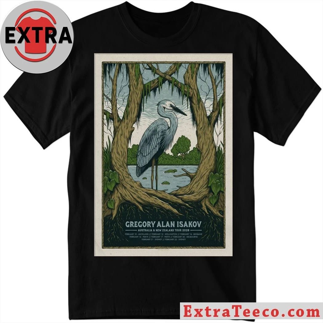 Original Gregory Alan Isakov AUS And NZ Tour 2026 Poster Shirt Unisex T-shirt, Sweatshirt, Hoodie, Long Sleeve Tee - T-Shirt, Sweatshirt, Hoodie