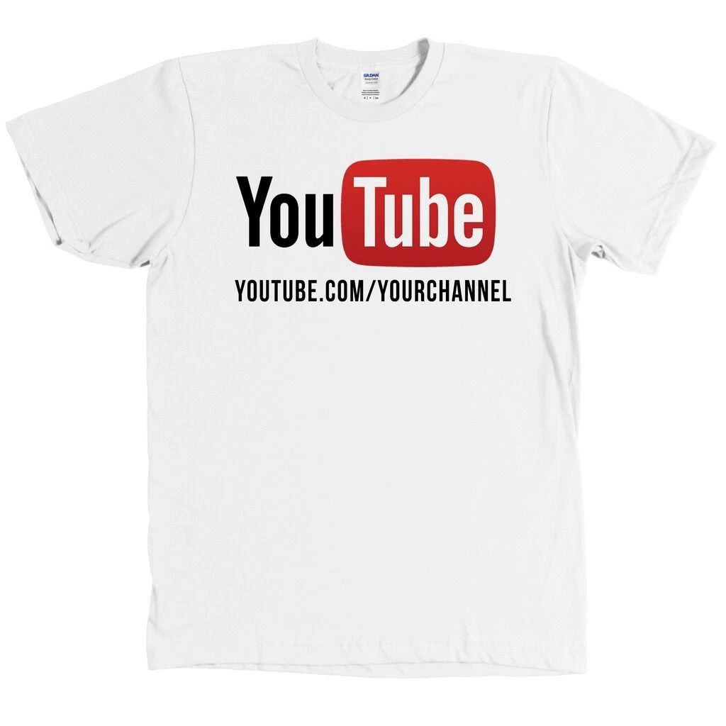 Men's Youtube T-Shirt Your Custom TEXT Shirt Your Channel Name Unisex T-shirt, Sweatshirt, Hoodie, Long Sleeve Tee - T-Shirt, Sweatshirt, Hoodie
