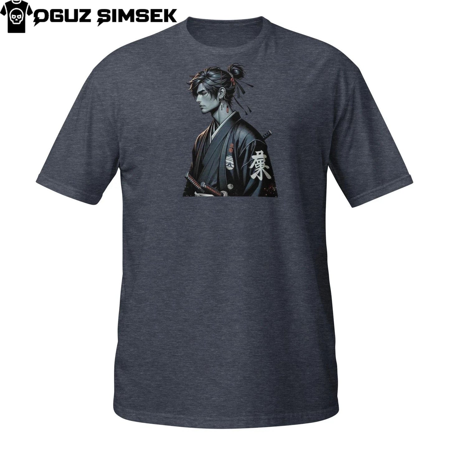 Stylish Japanese Ronin T-Shirt  Modern Ink Portrait Art Tee Unisex T-shirt, Sweatshirt, Hoodie, Long Sleeve Tee - T-Shirt, Sweatshirt, Hoodie
