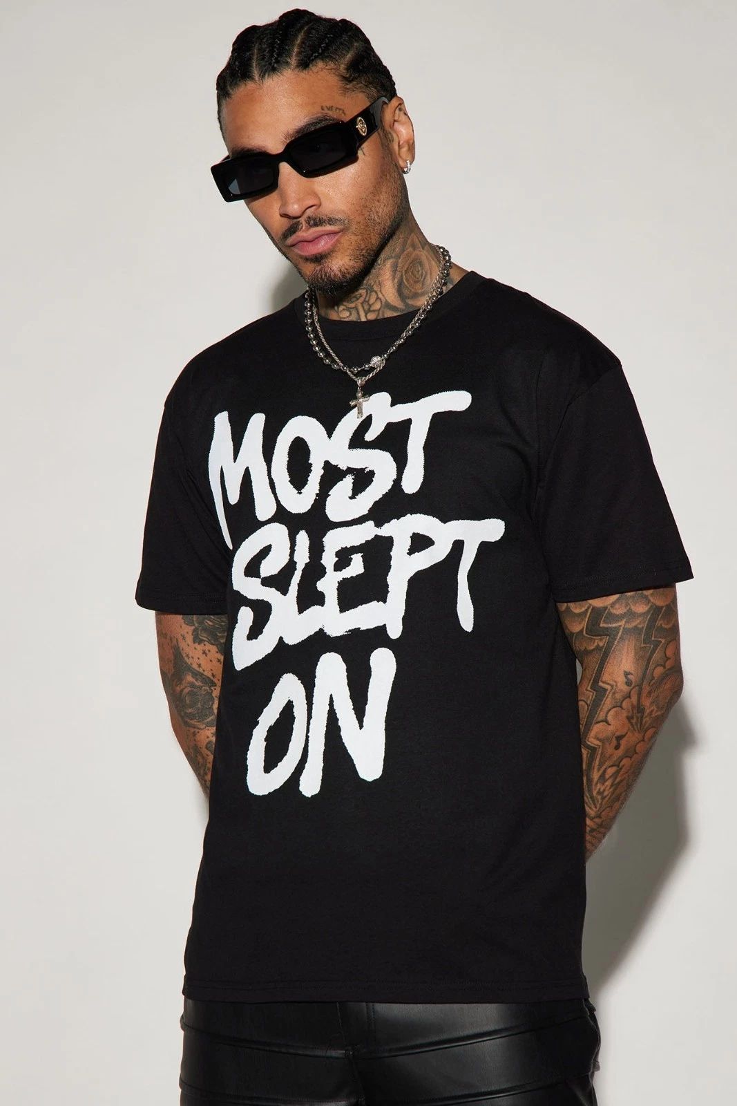 Most Slept On T-Shirt  Short Sleeve Graphic Tee, Trendy Typography Shirt Unisex T-shirt, Sweatshirt, Hoodie, Long Sleeve Tee - T-Shirt, Sweatshirt, Hoodie