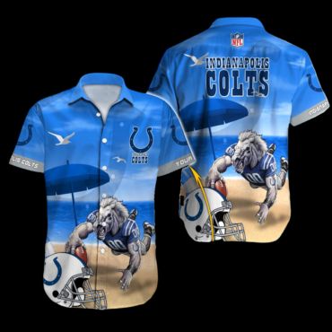 Personalized Indianapolis Colts Beautiful Beach Hawaiian Shirt Unisex T-shirt, Sweatshirt, Hoodie, Long Sleeve Tee - T-Shirt, Sweatshirt, Hoodie