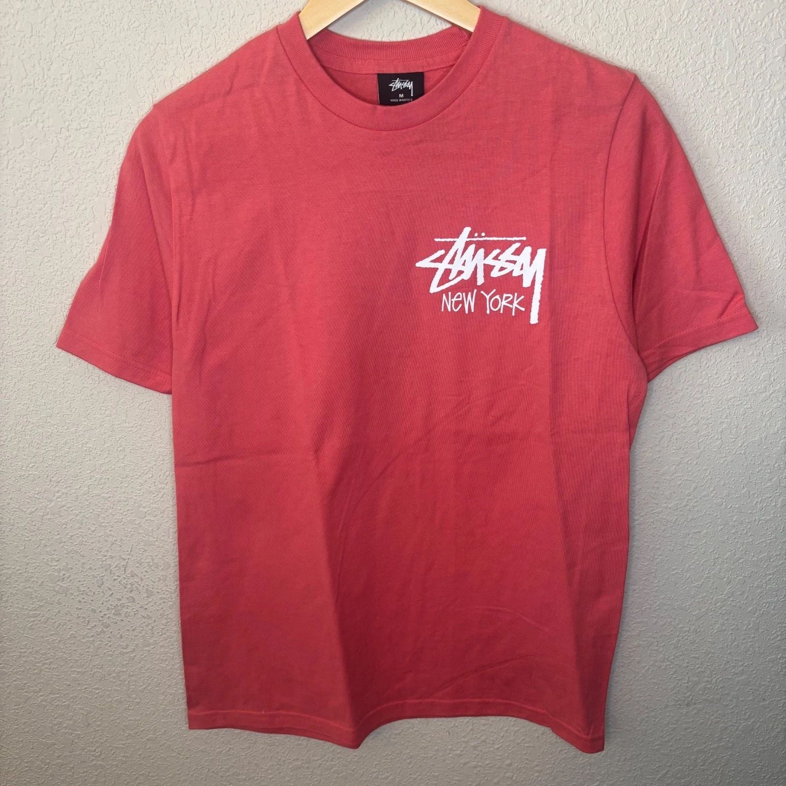Stussy New York City Chapter T-Shirt Salmon NWOT Mens Medium Short Sleeve Unisex T-shirt, Sweatshirt, Hoodie, Long Sleeve Tee - T-Shirt, Sweatshirt, Hoodie