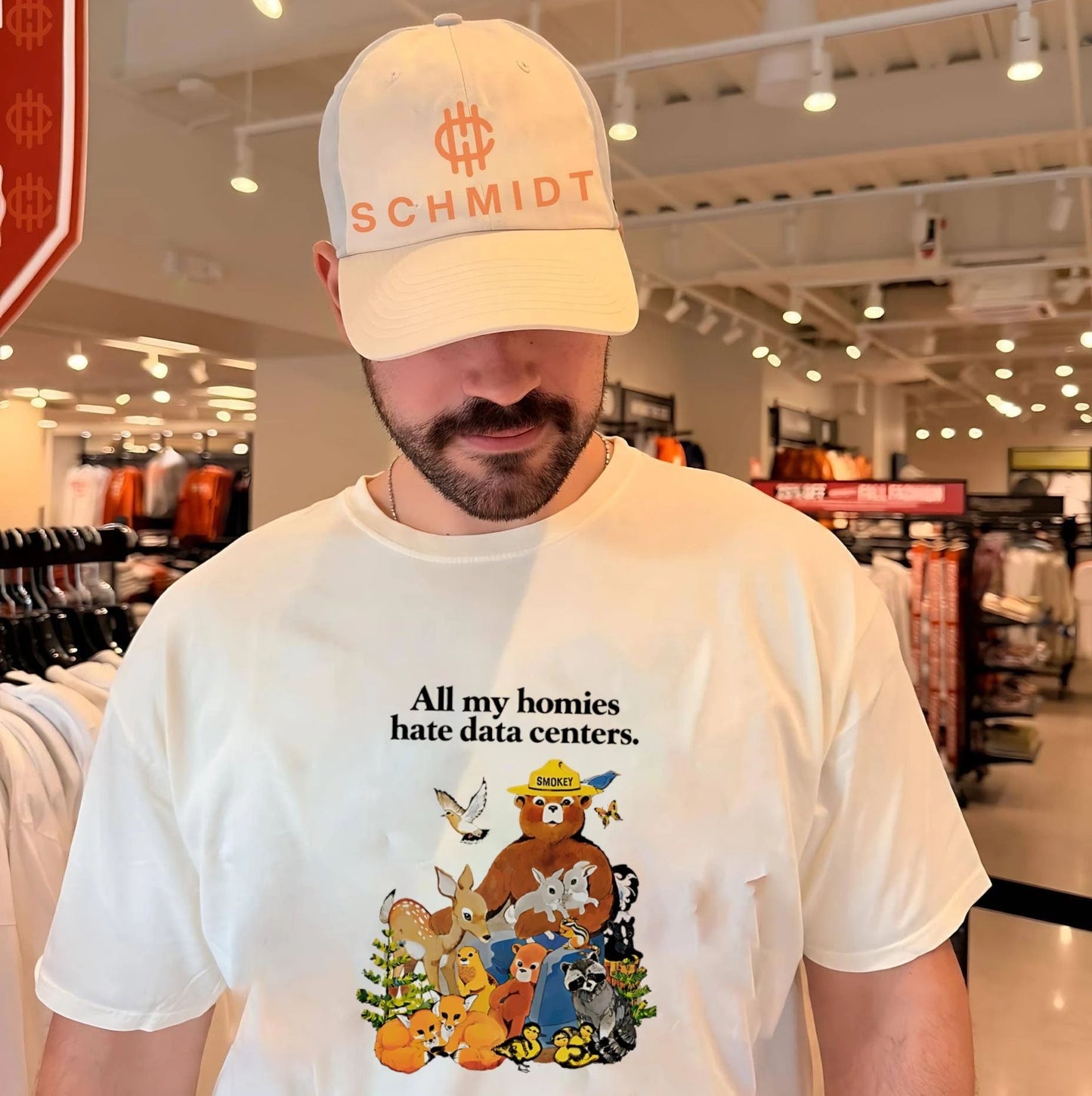 Smokey Bear all my homies hate data centers shirt Unisex T-shirt, Sweatshirt, Hoodie, Long Sleeve Tee - T-Shirt, Sweatshirt, Hoodie