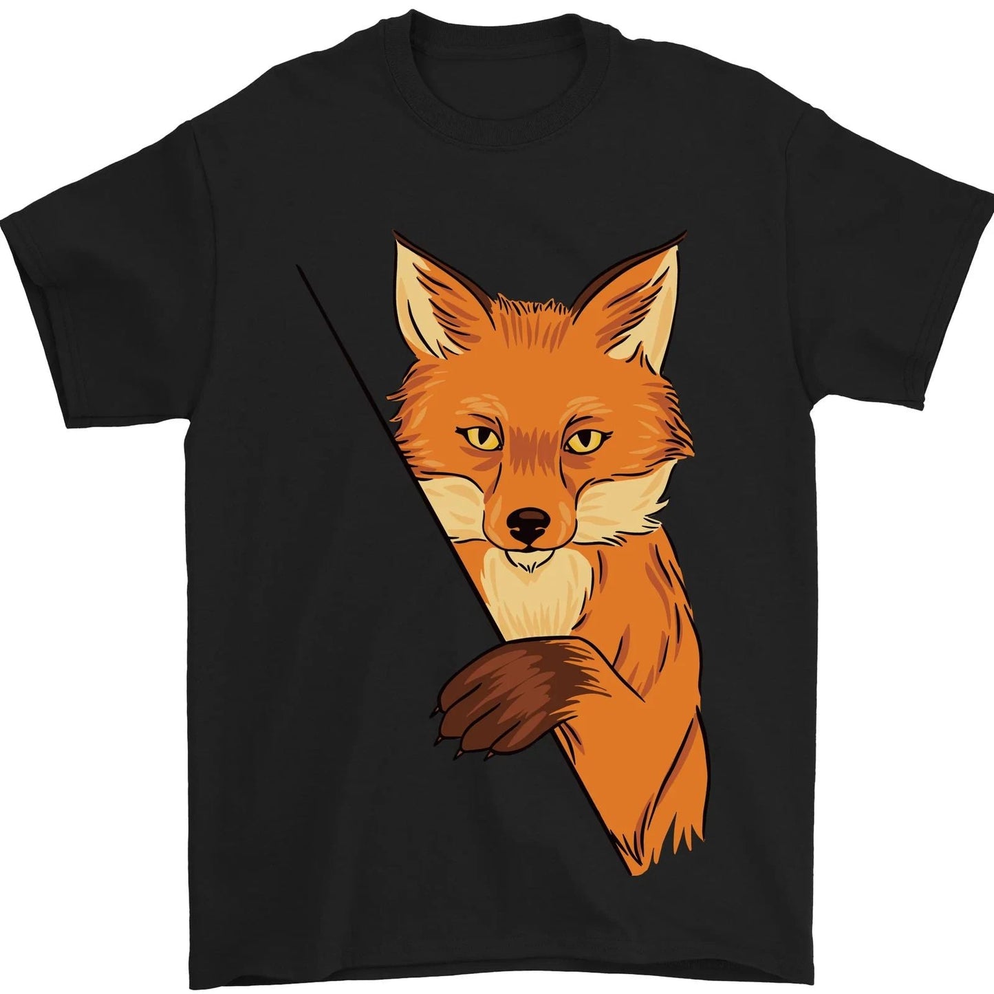 An Orange Fox Illustration Mens T-Shirt 100% Cotton Unisex T-shirt, Sweatshirt, Hoodie, Long Sleeve Tee - T-Shirt, Sweatshirt, Hoodie