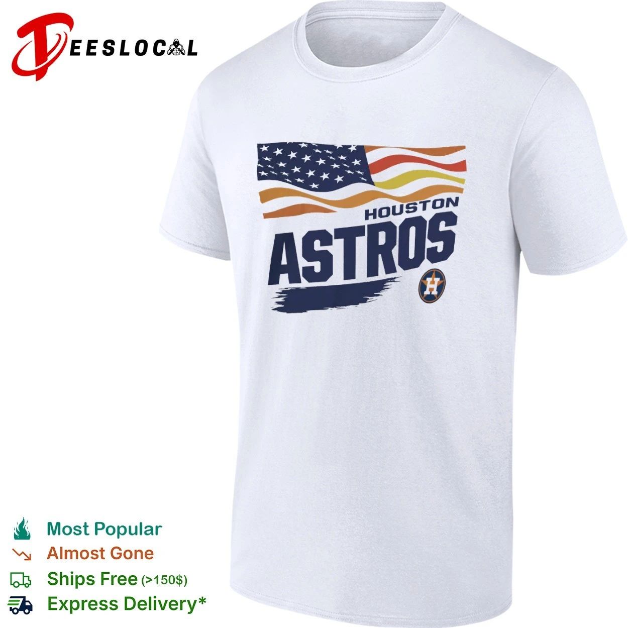 Houston Astros Starter Waving Flag MLB T-shirt Unisex T-shirt, Sweatshirt, Hoodie, Long Sleeve Tee - T-Shirt, Sweatshirt, Hoodie