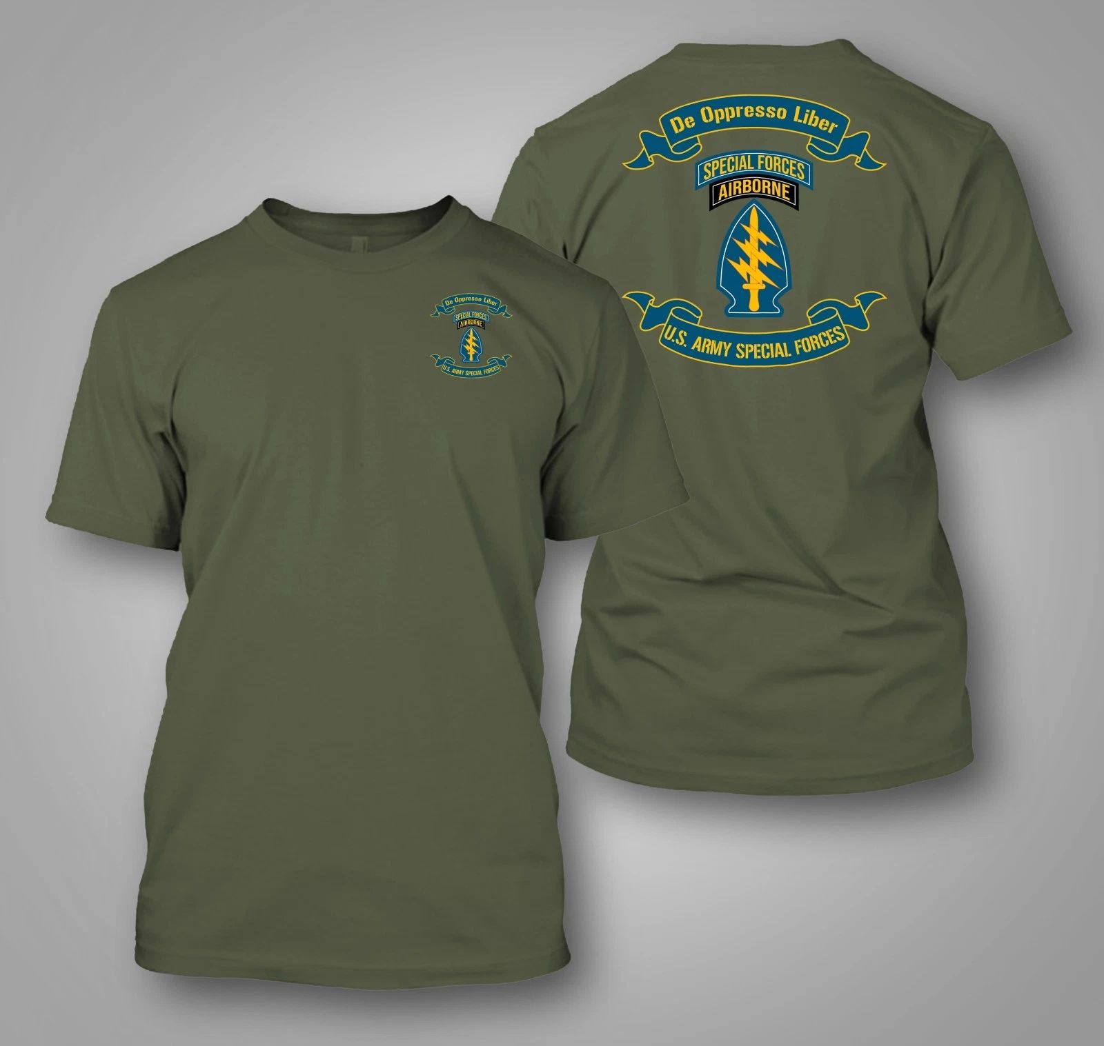 U.S. Army Special Forces Green Berets SFG  - Custom front and back t-shirt tee Unisex T-shirt, Sweatshirt, Hoodie, Long Sleeve Tee - T-Shirt, Sweatshirt, Hoodie