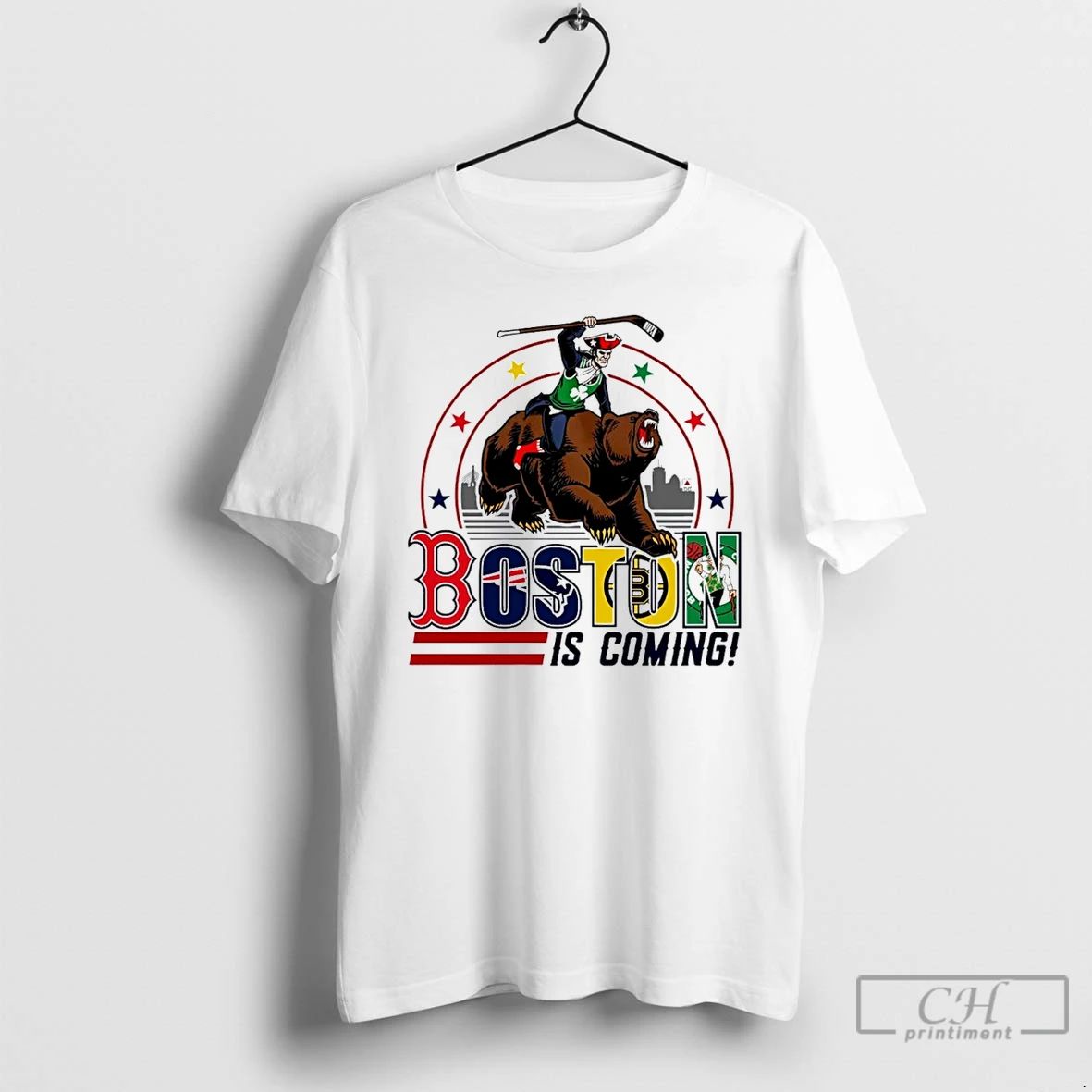 Premium Boston Sports Team Is Coming Pat Patriot T Shirts Unisex T-shirt, Sweatshirt, Hoodie, Long Sleeve Tee - T-Shirt, Sweatshirt, Hoodie