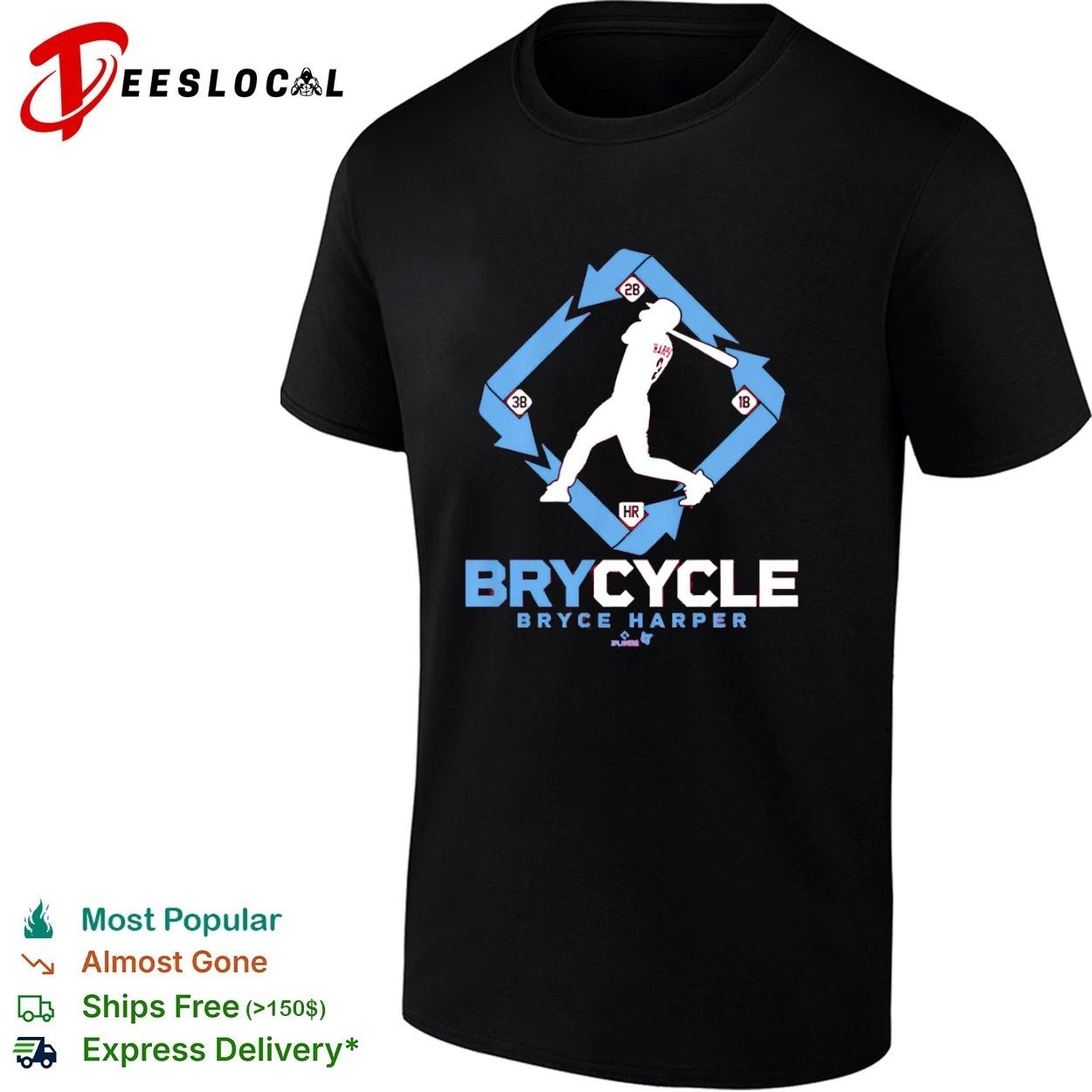 Bryce Harper Philadelphia Phillies Brycycle T-shirt Unisex T-shirt, Sweatshirt, Hoodie, Long Sleeve Tee - T-Shirt, Sweatshirt, Hoodie