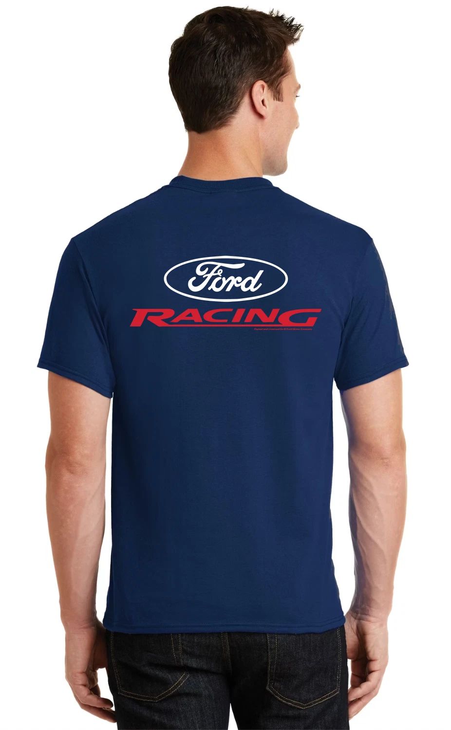 Ford Racing T-shirt Mens Graphic Tees Ford Mustang Parts Accessories Front Back Unisex T-shirt, Sweatshirt, Hoodie, Long Sleeve Tee - T-Shirt, Sweatshirt, Hoodie