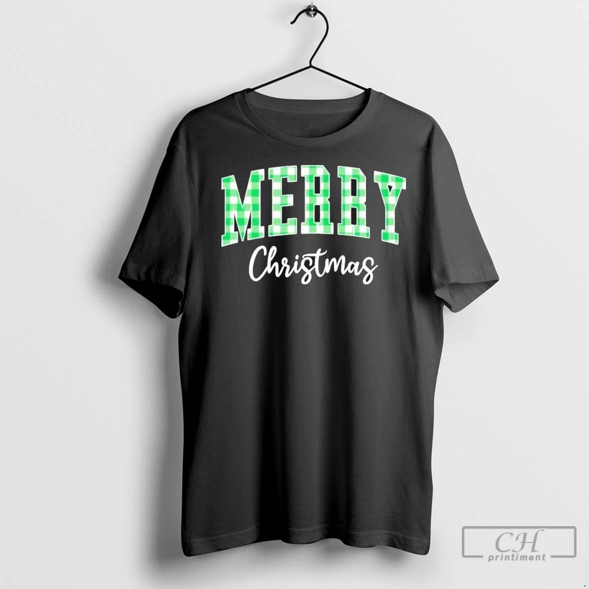 Premium Merry Christmas Green Classic Checkered Unisex T-shirt, Sweatshirt, Hoodie, Long Sleeve Tee - T-Shirt, Sweatshirt, Hoodie