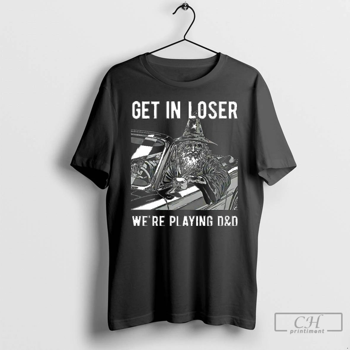 Premium Wizard Get In Loser Were Playing Dd Retro Christmas T Shirts Unisex T-shirt, Sweatshirt, Hoodie, Long Sleeve Tee - T-Shirt, Sweatshirt, Hoodie