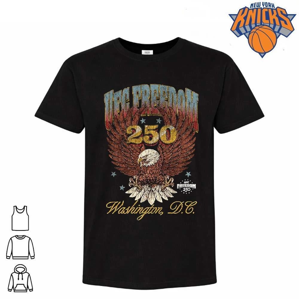 UFC Freedom 250 Washington DC Distressed Eagle Patriotic Shirt Unisex T-shirt, Sweatshirt, Hoodie, Long Sleeve Tee - T-Shirt, Sweatshirt, Hoodie