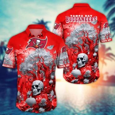 Tampa Bay Buccaneers Skull Adventure Hawaiian Shirt Unisex T-shirt, Sweatshirt, Hoodie, Long Sleeve Tee - T-Shirt, Sweatshirt, Hoodie