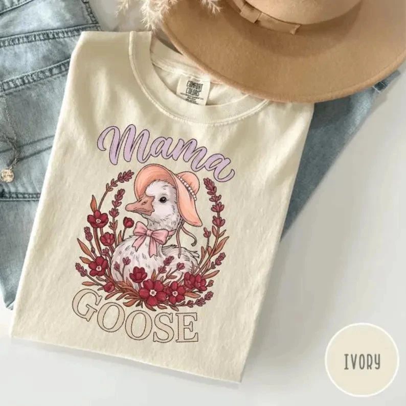 Mama Goose Comfort Tee Cute Mom Gift Unisex T-shirt, Sweatshirt, Hoodie, Long Sleeve Tee - T-Shirt, Sweatshirt, Hoodie
