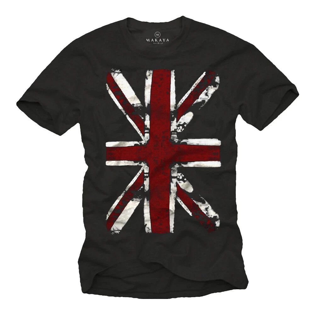 Union Jack Mens T-Shirt With England Flag - Mens Uk Punk Rock Music Shirt Unisex T-shirt, Sweatshirt, Hoodie, Long Sleeve Tee - T-Shirt, Sweatshirt, Hoodie