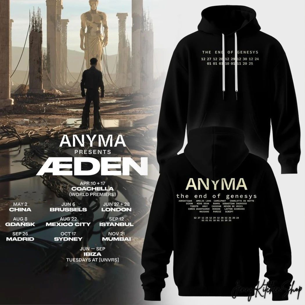 Original Anyma Presents Den Concept 2026 Two Sided T-Shirt Unisex T-shirt, Sweatshirt, Hoodie, Long Sleeve Tee - T-Shirt, Sweatshirt, Hoodie