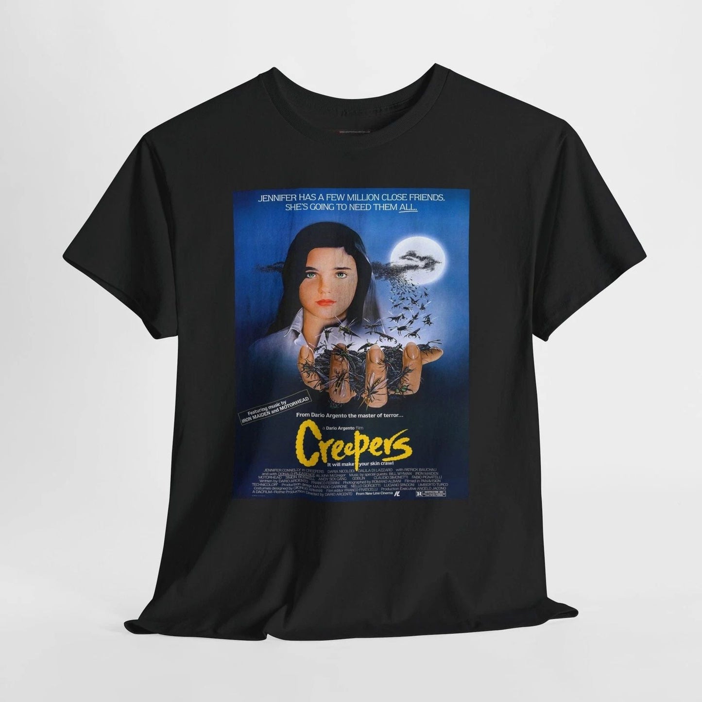 Phenomena (Creepers) 1985 Retro Movie Poster Horror Unisex Graphic T-Shirt Unisex T-shirt, Sweatshirt, Hoodie, Long Sleeve Tee - T-Shirt, Sweatshirt, Hoodie